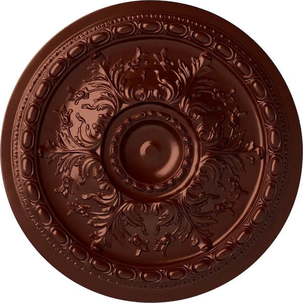 Ekena Millwork Stockport Ceiling Medallion (Fits Canopies up to 6 1/4"), 28"OD x 2 3/4"P, Antique Copper CM28STACS - main